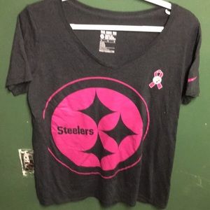Nike breast cancer awareness Steelers t shirt.